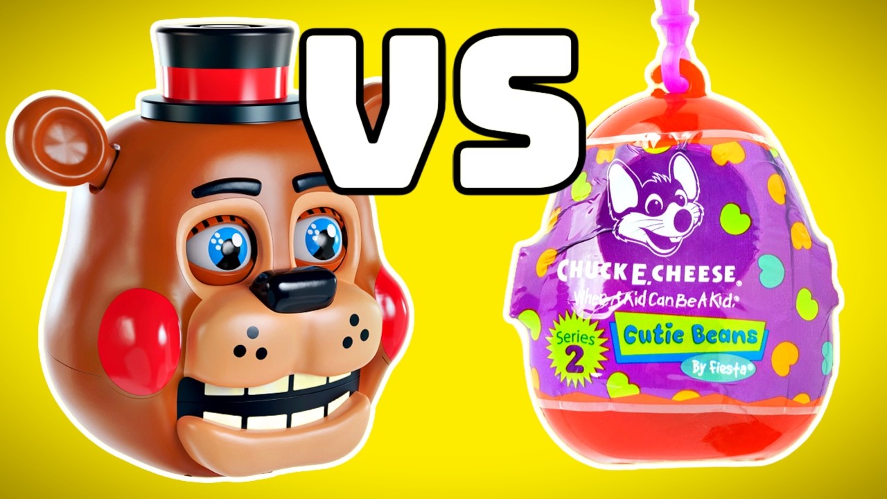 FNAF Mystery Animatronic Head vs Chuck E. Cheese Mystery Keychain