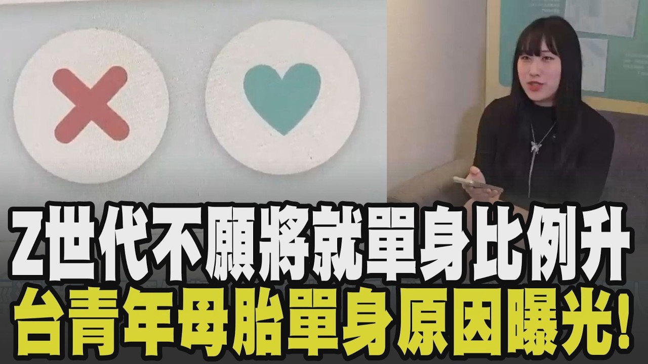 選擇不委屈自己.不要將就! Z世代單身比例攀升近7成 不急著戀愛與結婚原因曝 台灣4成年輕人