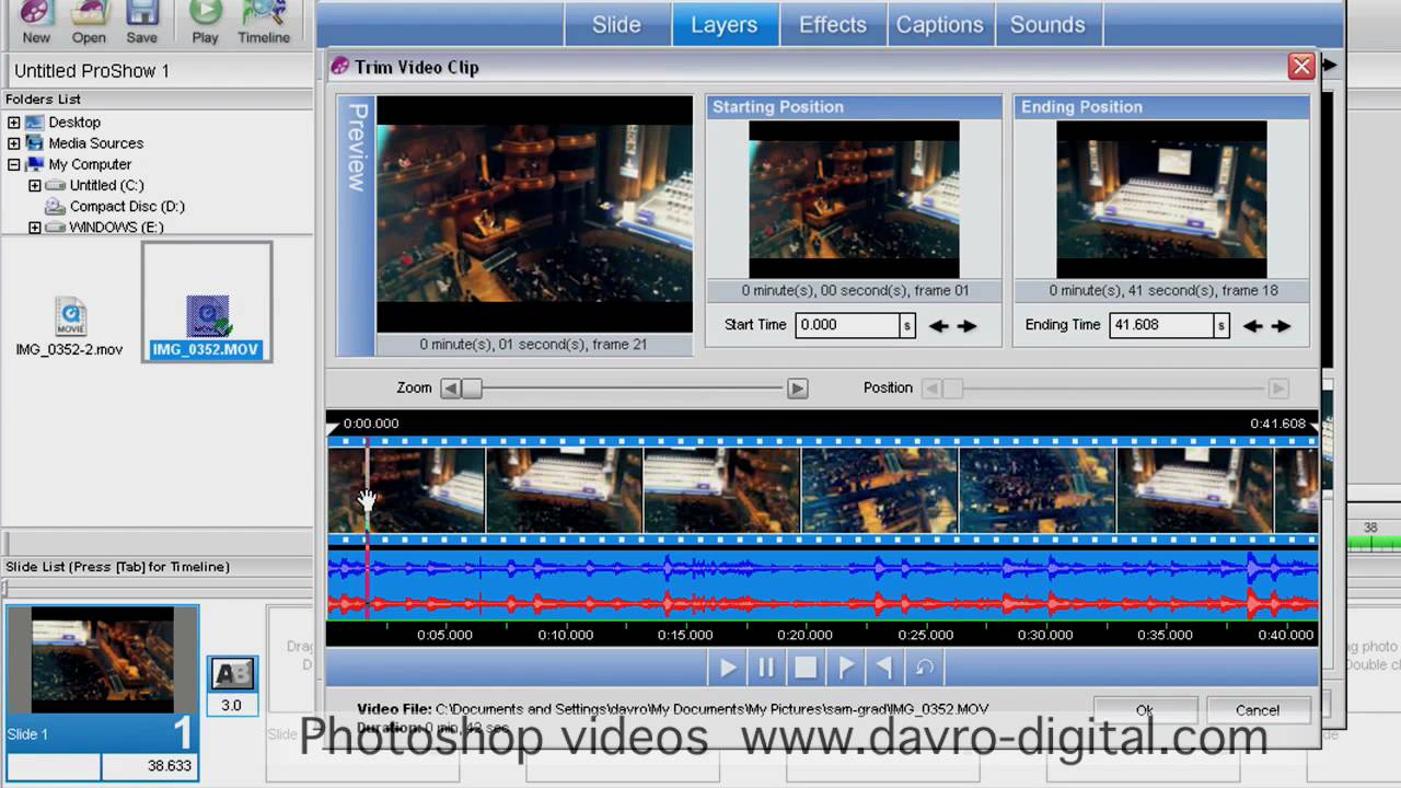 Editing video in ProShow