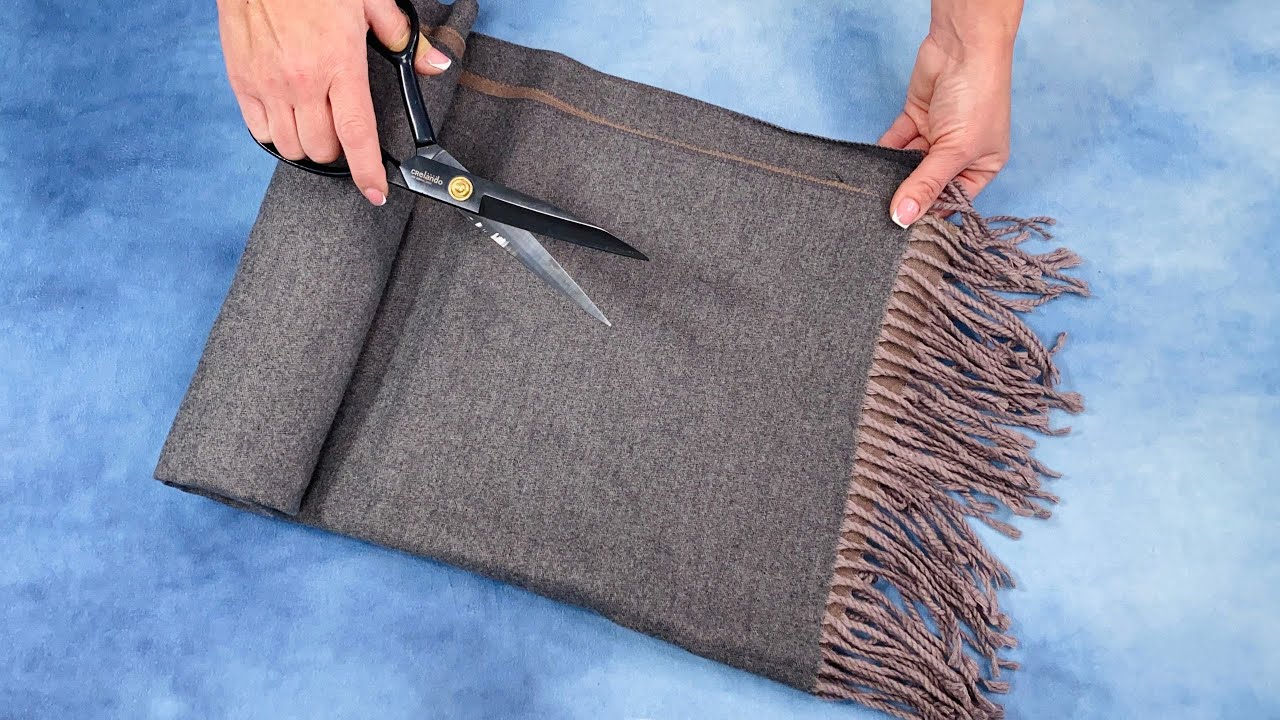 ¡REUTILIZA TUS BUFANDAS Y MANTAS POLARES EN UNA PRENDA ELEGANTE!