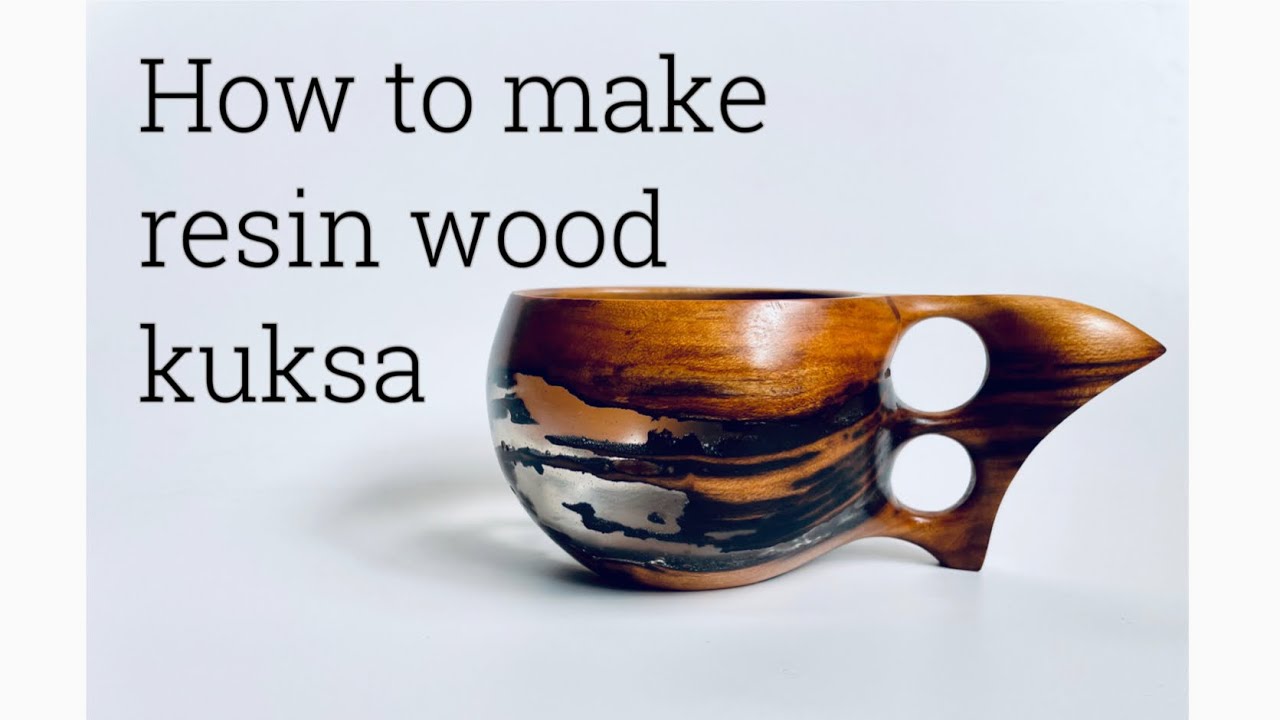 【woodturning】How to make kuksa made of resin wood No.2 【木工旋盤】レジンウッドのククサ2号機