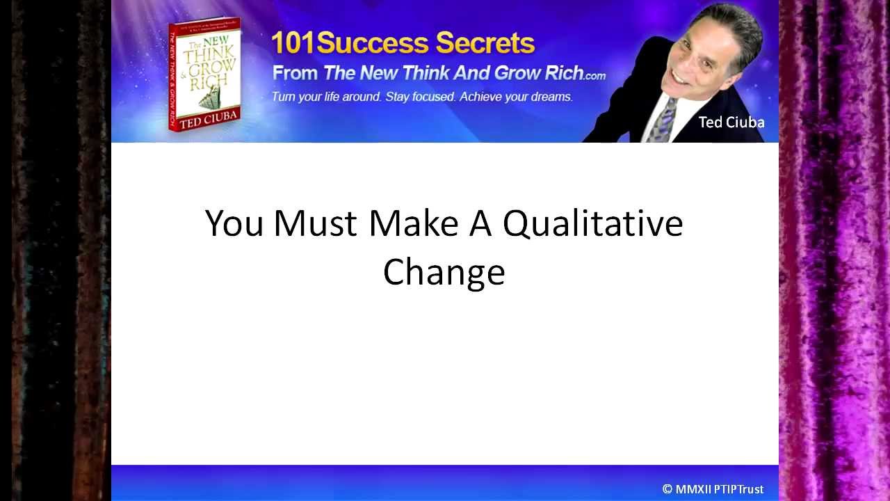 You Must Make A Qualitative Change