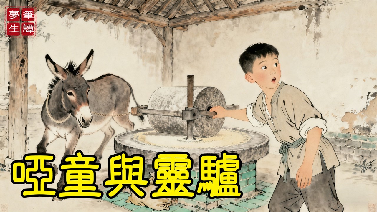 小啞巴被繼母鎖磨房，終日與驢為伴，祭竈夜，磨房裏的驢突然焦躁刨蹄，啞巴順方向一看，磚下竟有一油布包，內藏金鈴一對，搖之竟能開口發聲！#故事#民間傳說#奇遇#報恩#原創故事