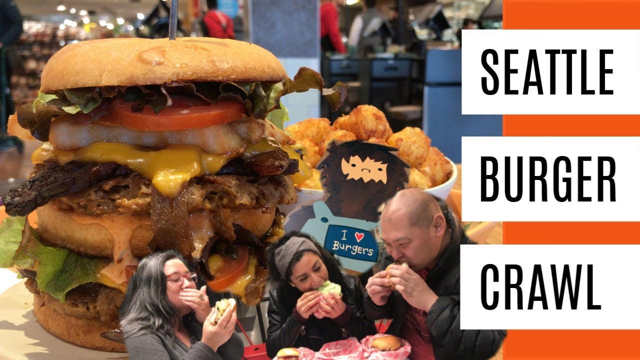 GIANT VEGAN ‘CHEESE’ BURGER/ VEGAN & VEGGIE BURGERS IN SEATTLE