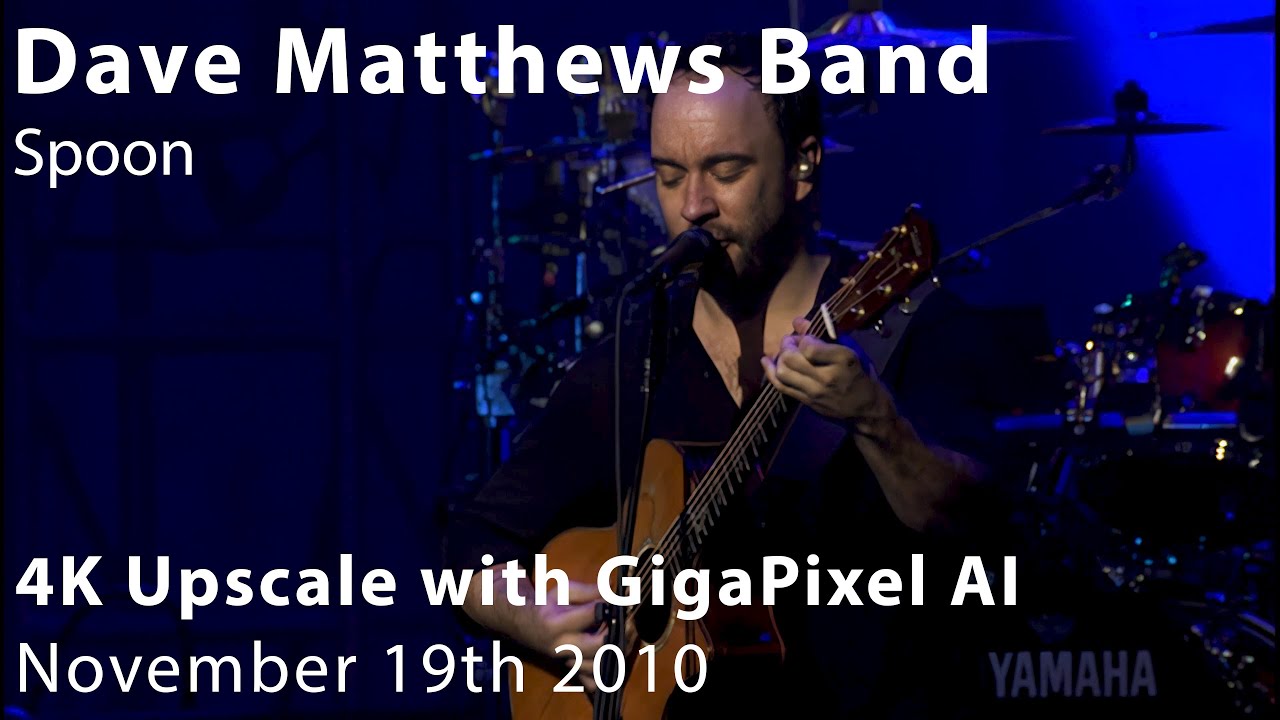 Spoon  {GigaPixel Video AI 4K Upscale} | Dave Matthews Band | 11/19/10 | Cville DVD to 4K Conversion