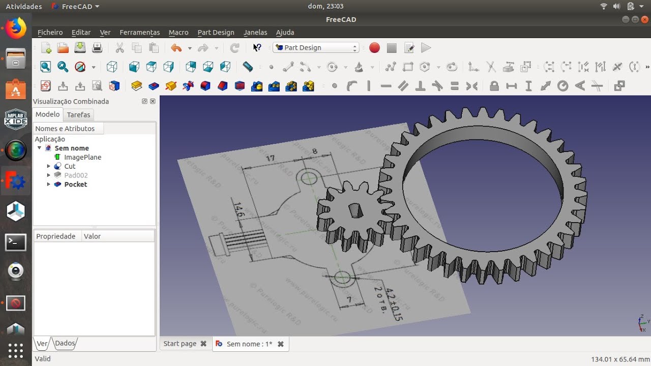 #FreeCAD - ENGRENAGEM - Arm - Parte 1