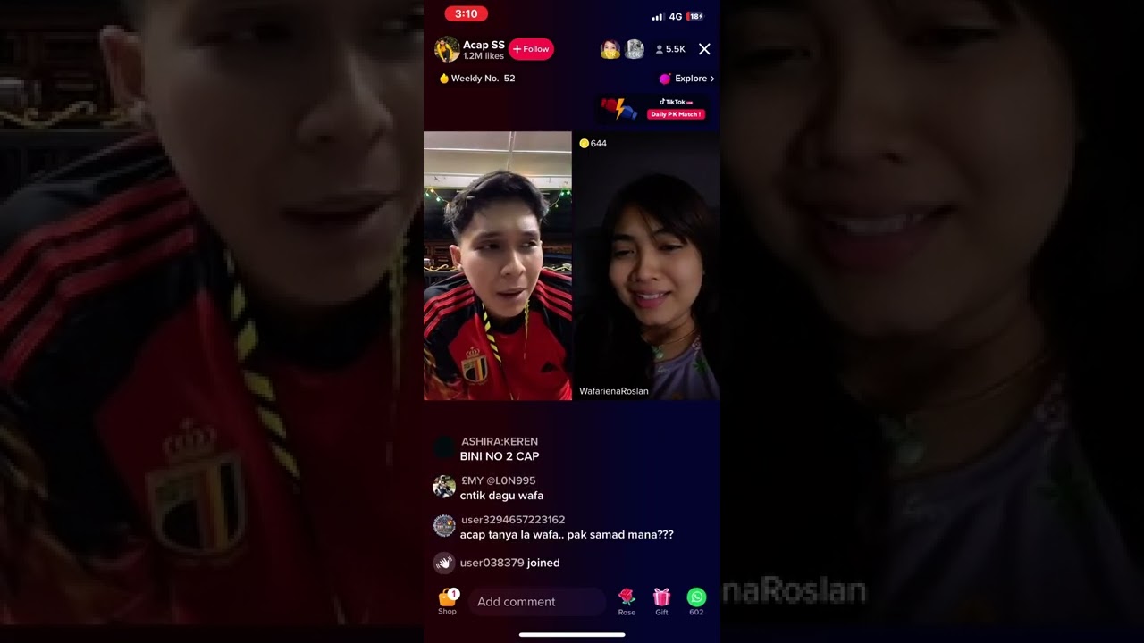 Wafariena dan acap ss bigo live tiktok main teka teki wafa nak beli honda baru
