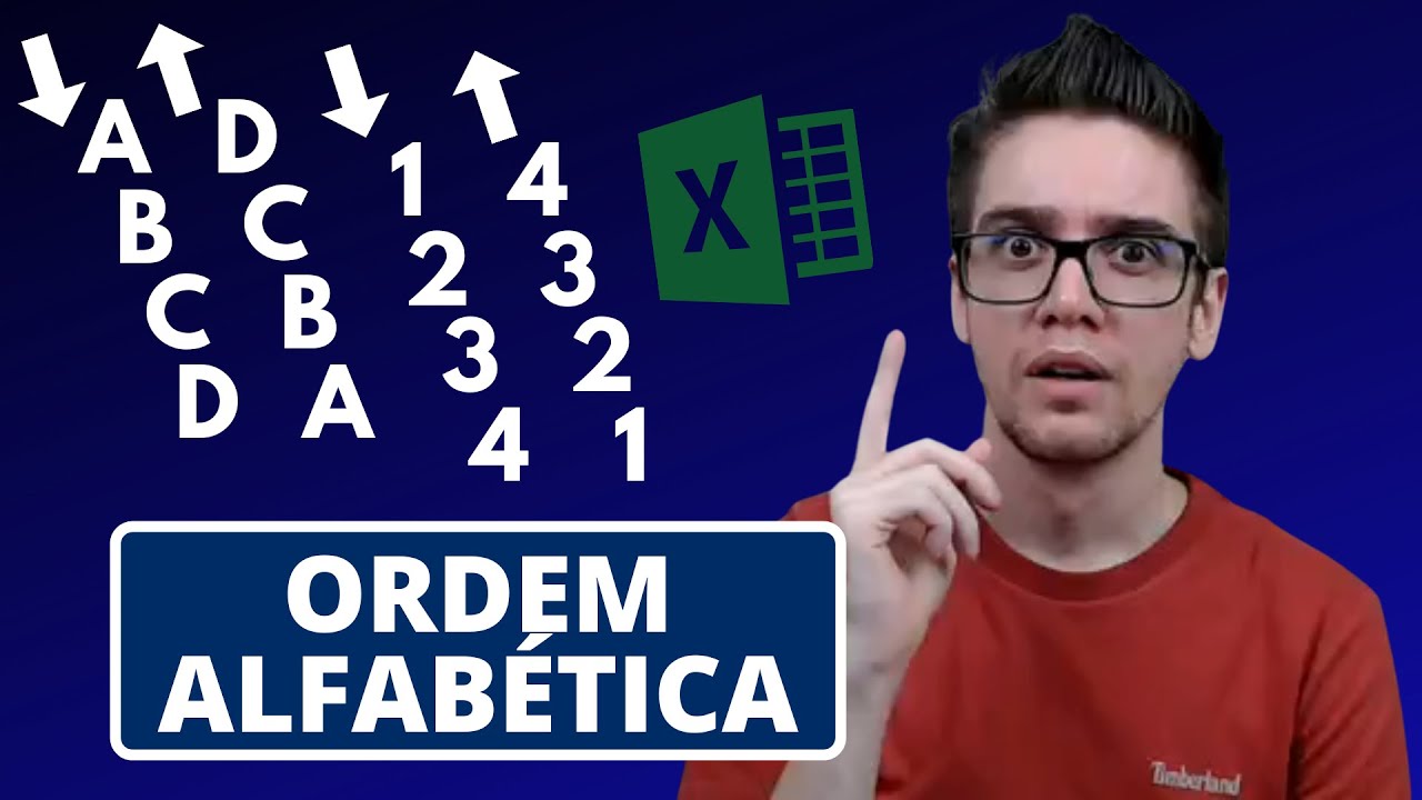 Como colocar células do Excel em Ordem Alfabética - Ordem de Texto, Números e Cores - Classificar