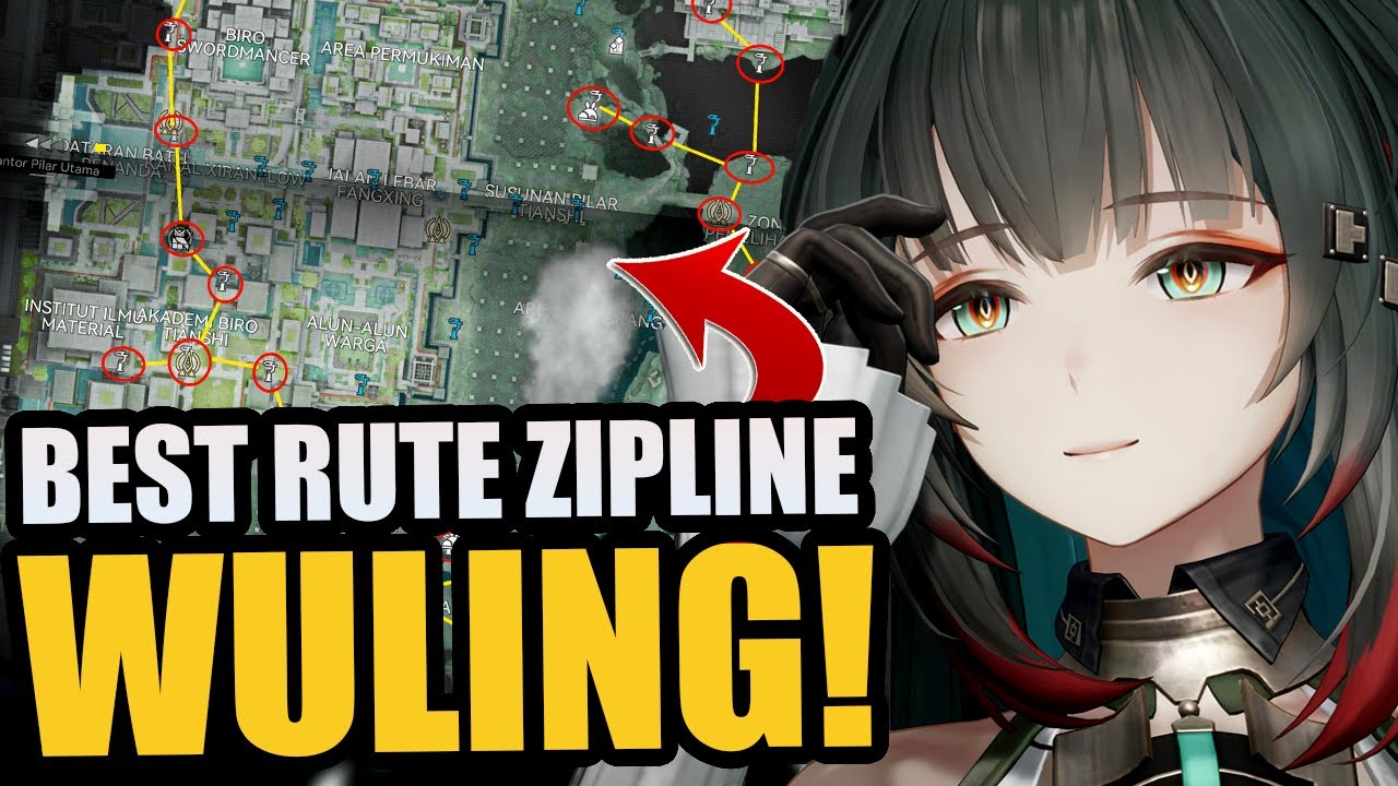 Sedikit Susah! Guide Best Rute Seluncur Gantung (Zipline) Untuk Map Kota Wuling! | AK Endfield