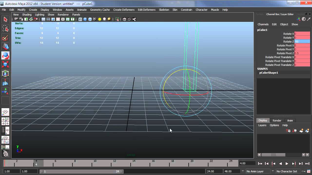 Animating Pivot Points in Maya