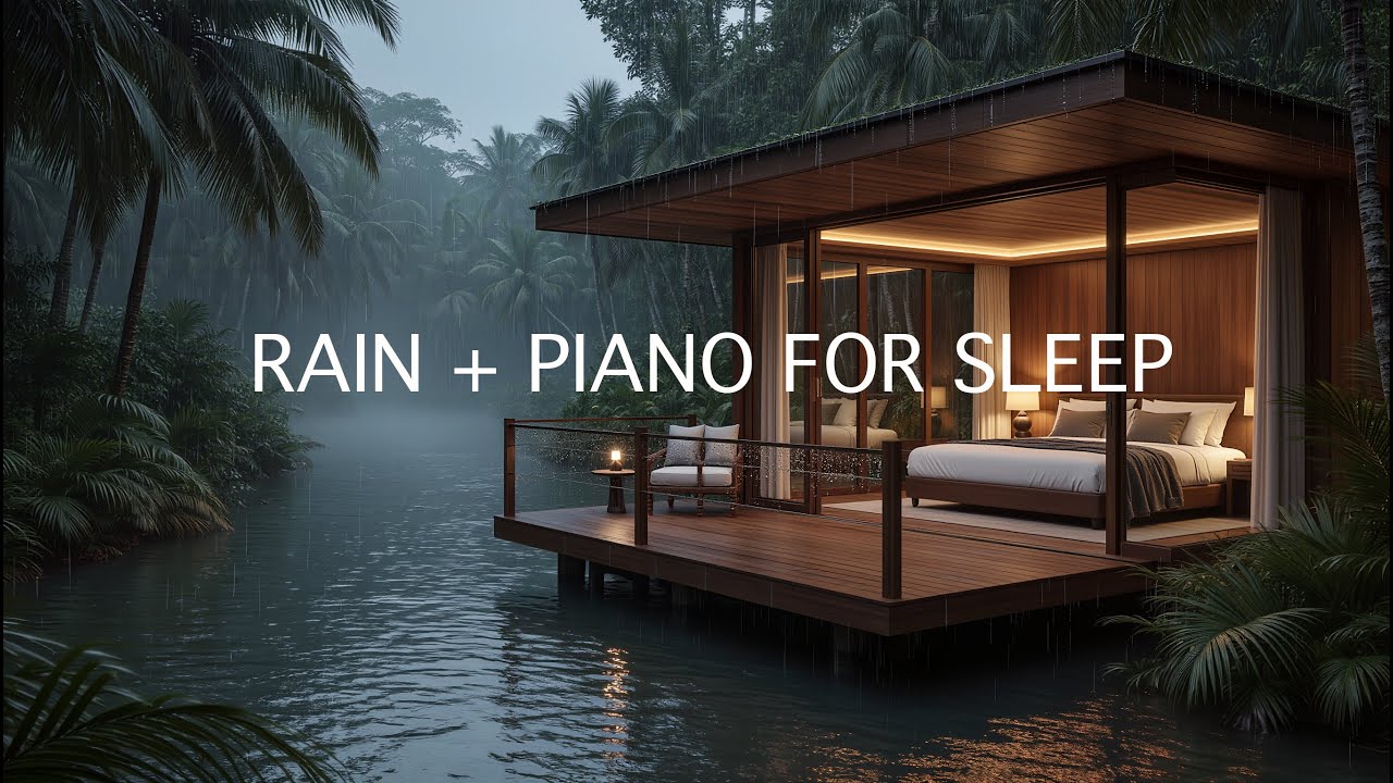DEEP SLEEP IN 5 MINUTES 🌧️ Rain Sounds + Soft Piano | Insomnia Relief (3 HOURS)