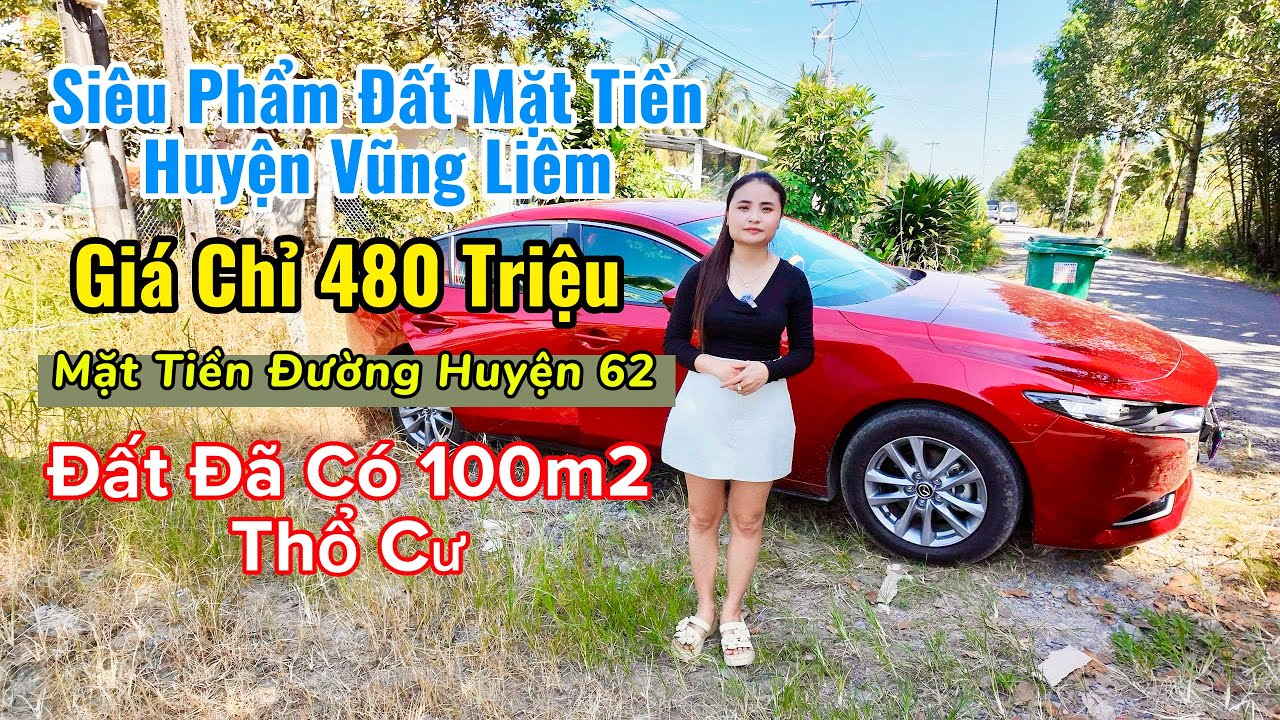 siêu phẩm đất mặt tiền đường huyện 62 có thổ cư giá siêu rẻ huyện vũng liêm vĩnh long