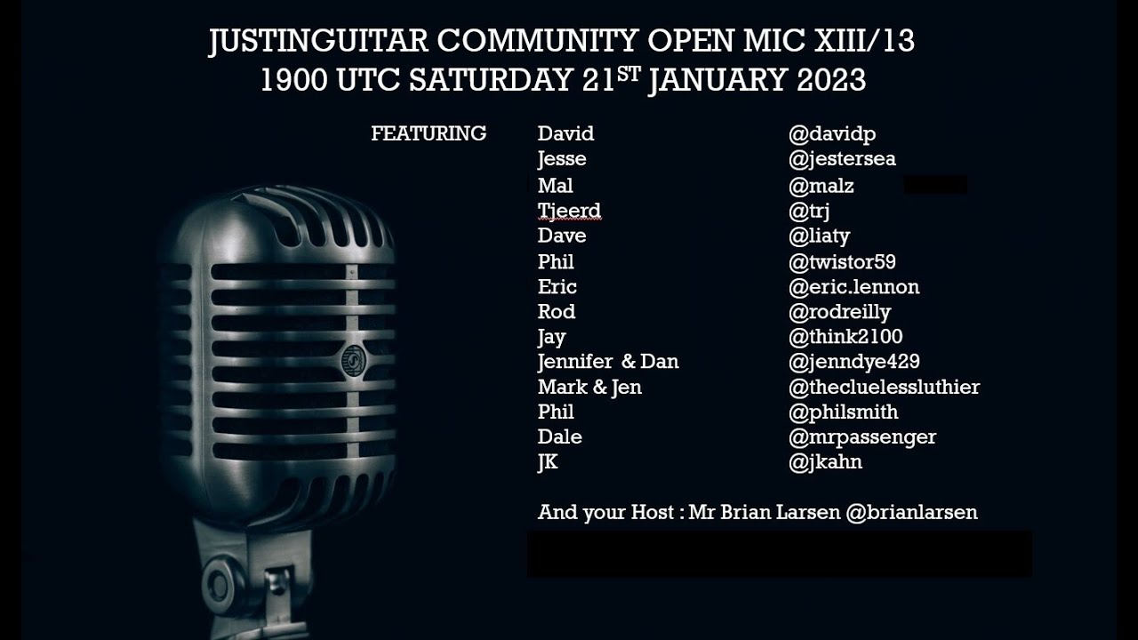 JustinGuitar.com Community Open Mic - 13th Edition (January 2023)
