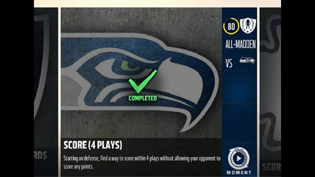 MUT 18 Gauntlet - Score in 4 Plays against the Seahawks | Tips!