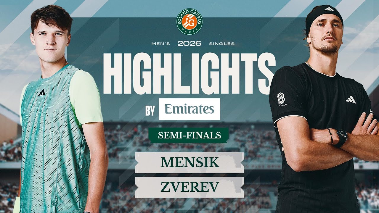 Jakub Mensik vs Alexander Zverev Semi-final Highlights by Emirates | Roland-Garros 2026