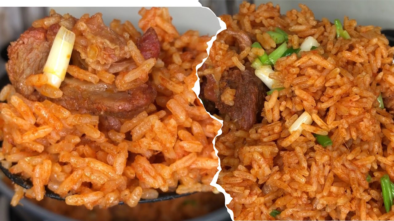 how to cook rice in microwave  / smoky jollof rice / party pleasing jollof rice