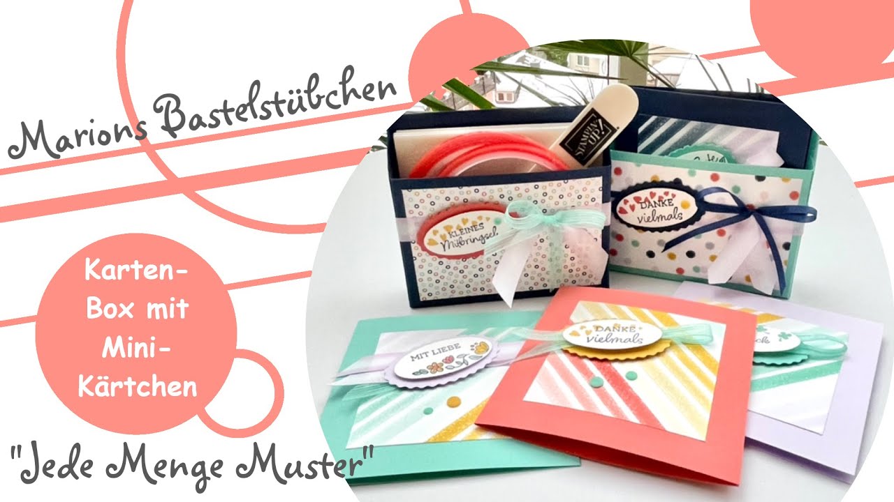 Kartenbox mit Mini-Kärtchen basteln mit 