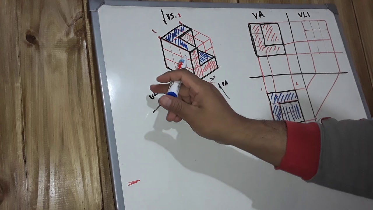 PERSPECTIVA ISOMETRICA,VISTA LATERAL IZQUIERDA CON L&Iacute;NEAS OCULTAS.2da PARTE