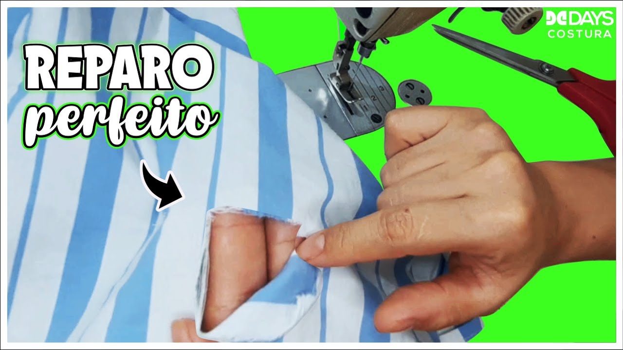 Aprenda Consertar um Furo/Rasgo em Roupa [MUITO FÁCIL]  ✂️