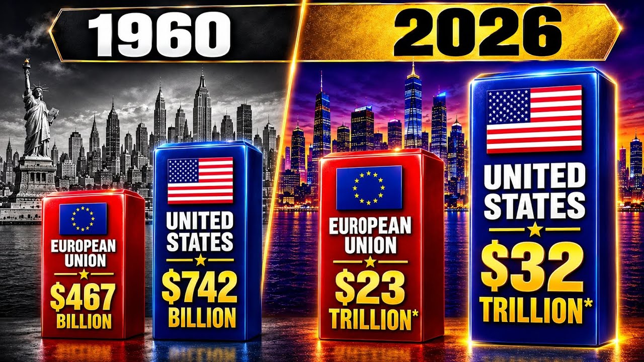USA vs European Union GDP (1960&ndash;2026) | US vs EU Economy Comparison