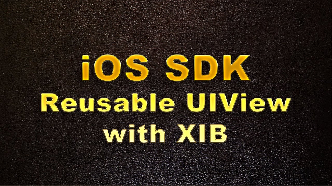 iOS SDK Reusable UIView with XIB