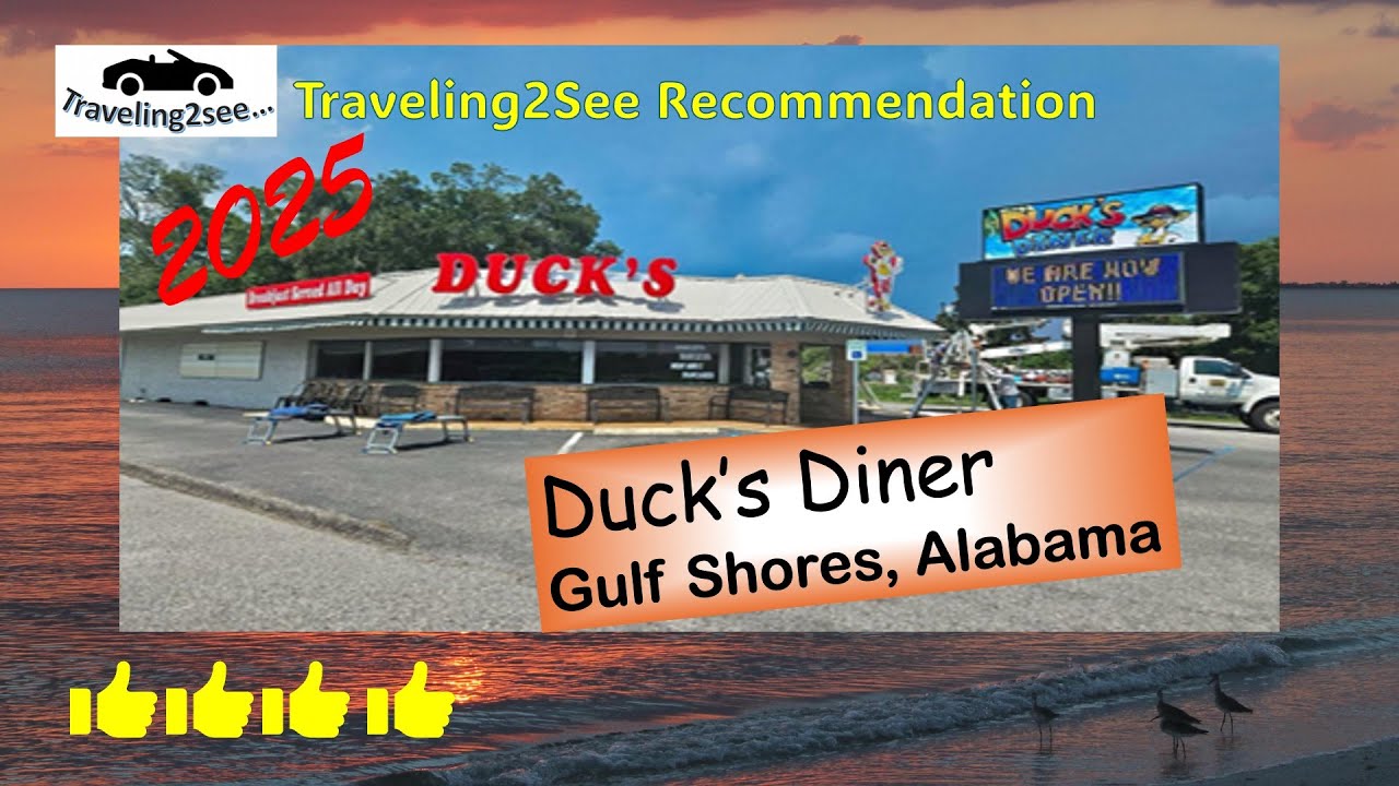 GREAT BREAKFAST in Gulf Shores Alabama -  Duck's Diner 2025  #fun #food #breakfast #beach #travel