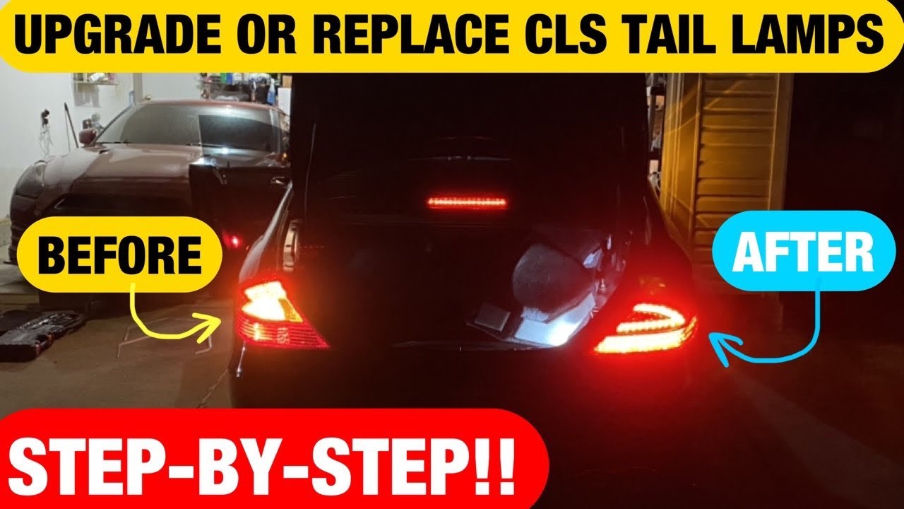 HOW TO Change / Replace or Upgrade 2005-2011 Mercedes CLS Tail lights using OEM tail lamps!!!