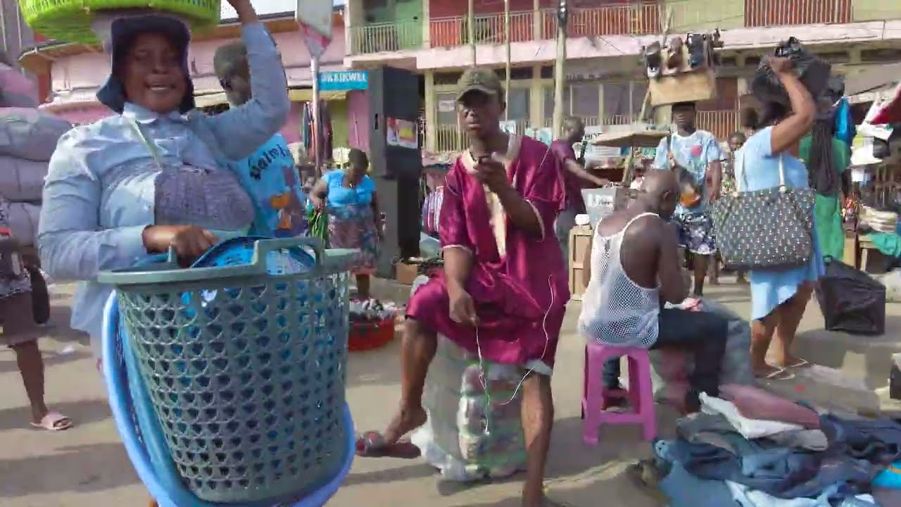 4K BIGGEST AFRICAN OPEN STREET MARKET COMPLETE TOUR GHANA ACCRA *NEW*