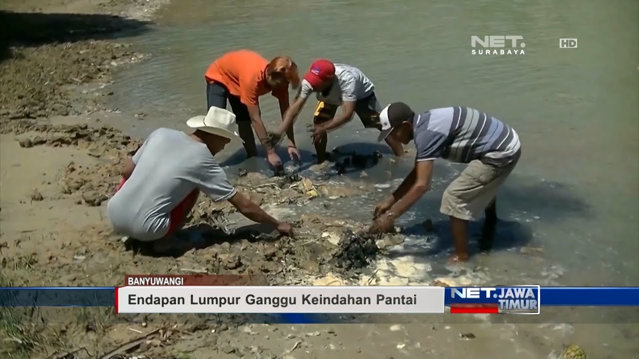 NET. JATIM - PANTAI PULAU MERAH BANYUWANGI TERCEMAR LUMPUR PENAMBANGAN EMAS