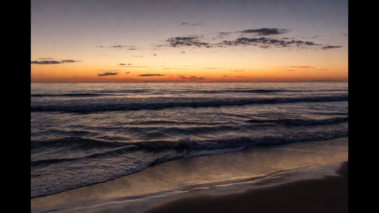 Gentle Waves on Beach at Sunset – Relaxing Ocean Sounds | 2 Hours Pure Water ASMR