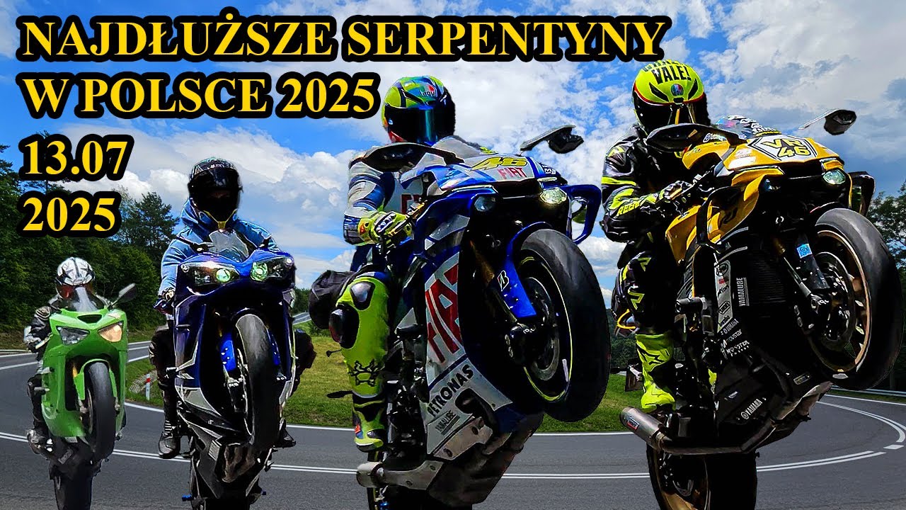 Najdłuższe serpentyny w Polsce! Wheelie, zakręty i motocykle na Górach Słonnych 13.07.2025
