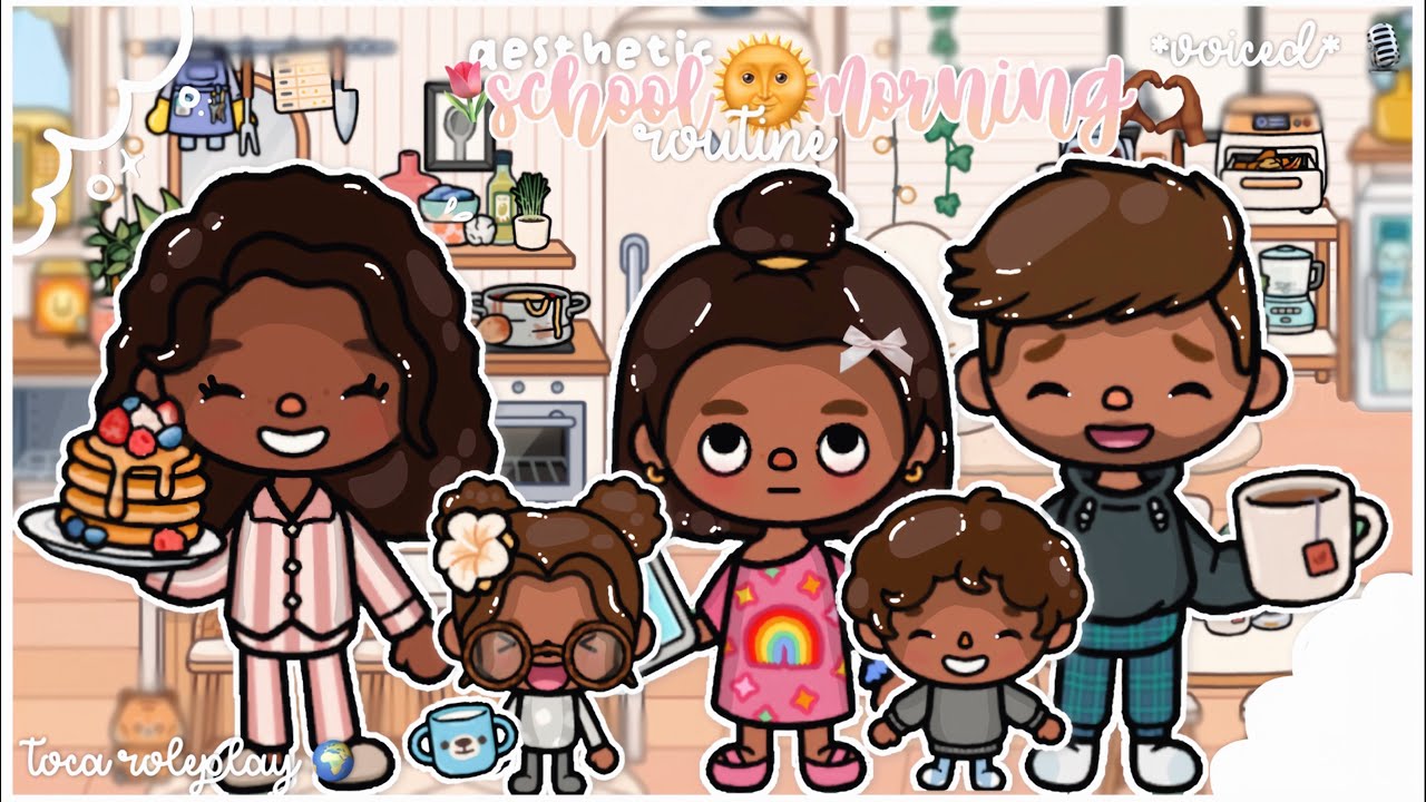 *AESTHETIC* morning routine ! ⟡ ݁₊ . 🎀🏫🌱 || *VOICED* 🎙️|| toca boca roleplay 🌍