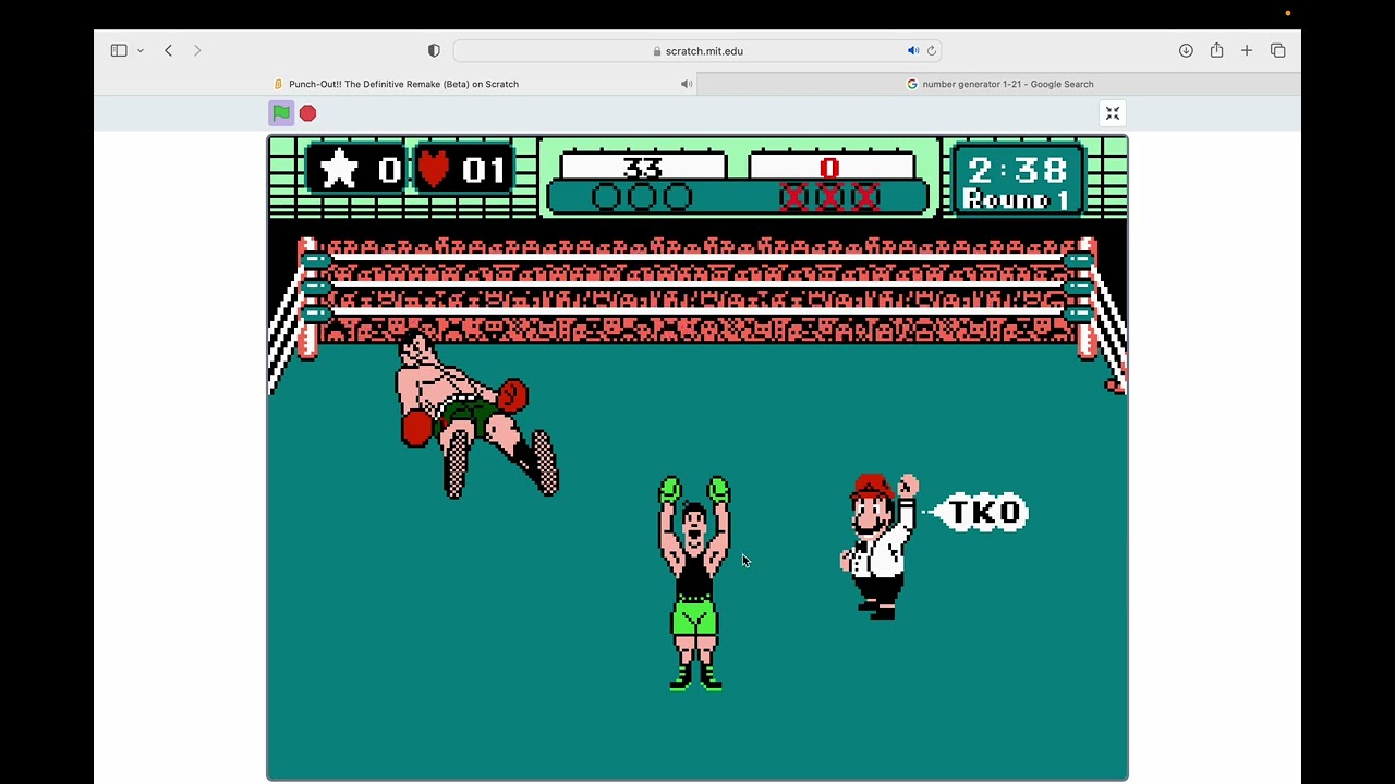 Scratch Punch-Out but the video ends if I get knocked out Part 2!!!