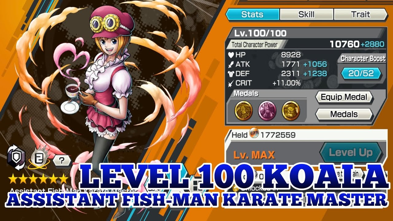 КОАЛА-ПОМОЩНИК 100-ГО УРОВНЯ, МАСТЕР КАРАТЭ РЫБОЧЕЛОВЕК | ONE PIECE BOUNTY RUSH | OPBR