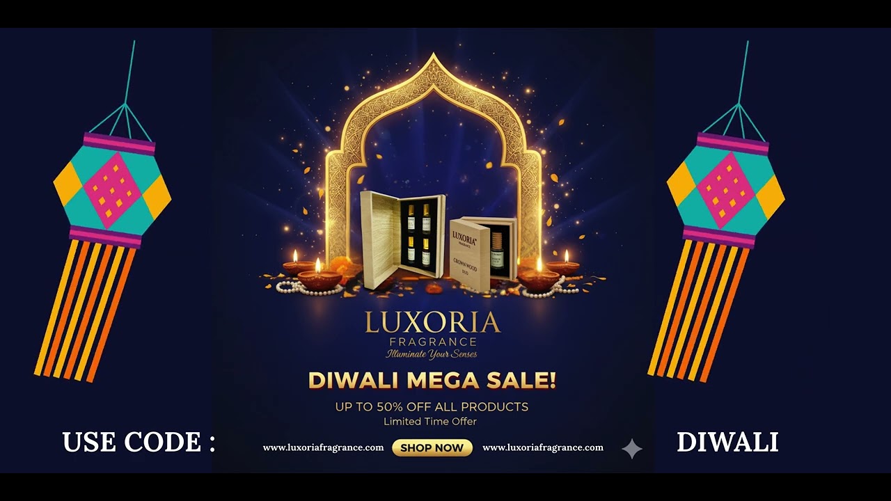 Luxoria Fragrance Diwali Sale 2025 🎆 | Up to 50% OFF | Premium Attars & Gift Sets