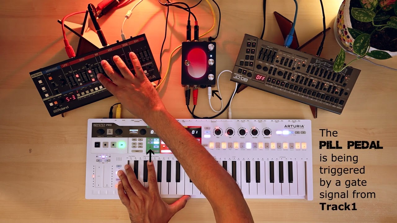 096▶️ Overdrive 💥 Cinematic Ambient Jam (Roland JU-06A // JD-08 + Pill Pedal // Arturia Keystep Pro)