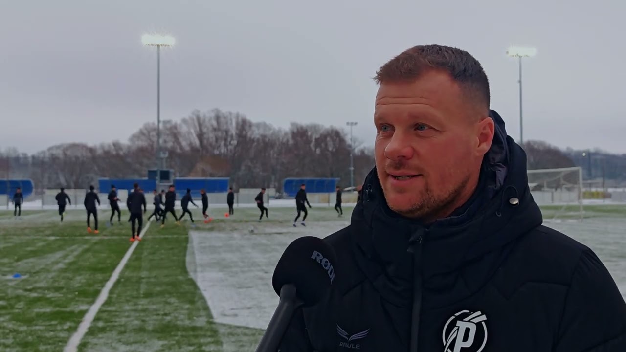 Babó Levente, az U19 edzője a Sporting elleni meccs előtt