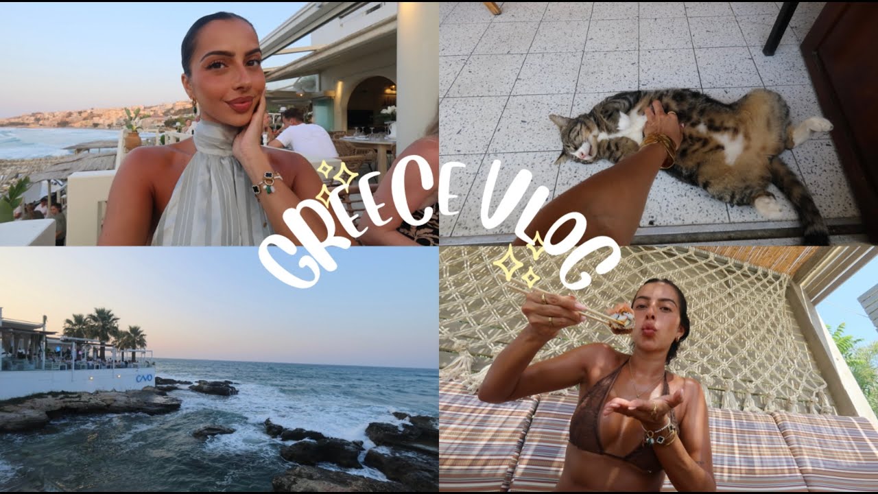 THE GREECE VLOG | villa life, cute kitties & delicious foooood | MIA KHAN