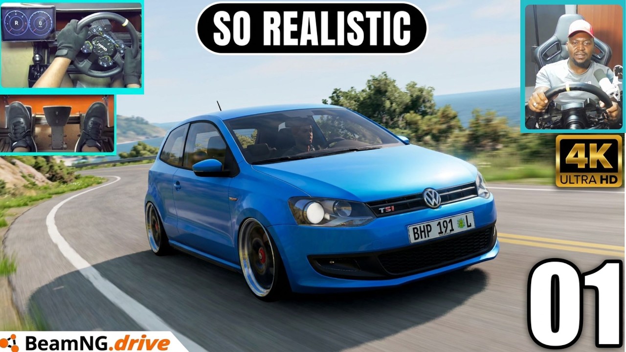 Driving Volkswagen Polo TSI Mod Test in BeamNG.drive | Realistic Daily Driver with Logitech G29