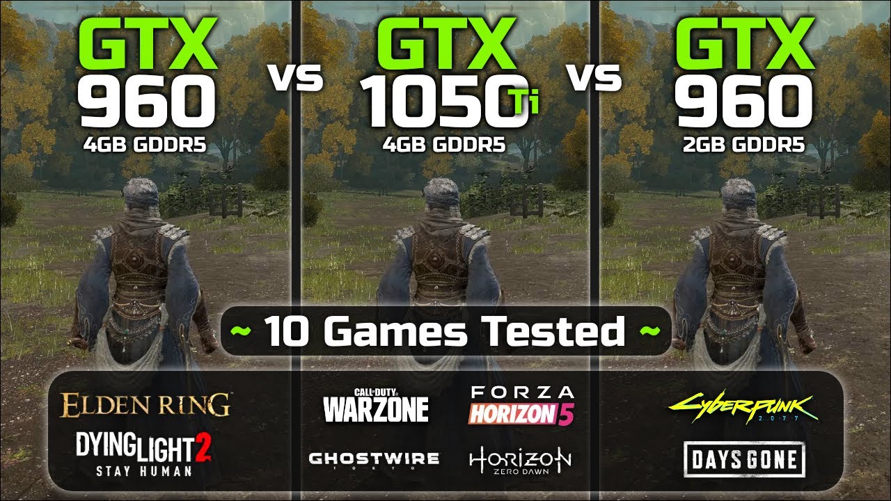 GTX 960 4GB vs GTX 1050 Ti vs GTX 960 2GB | 10 Games Tested