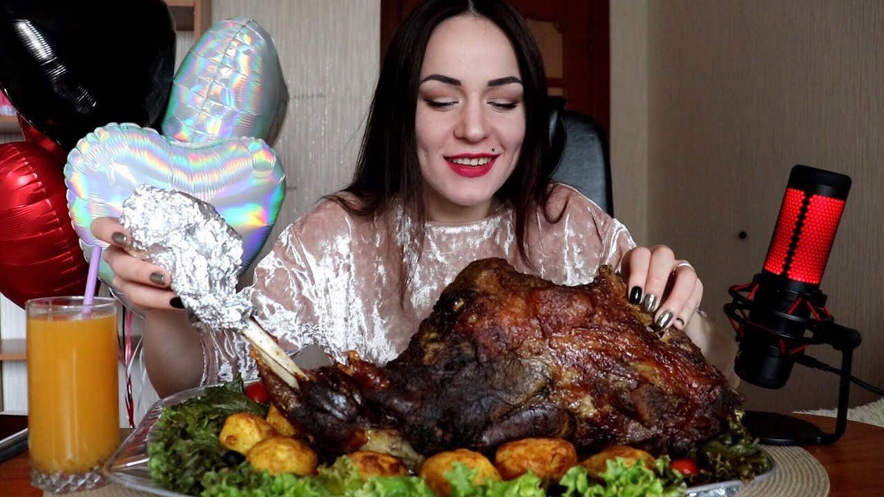 MUKBANG | Баранья ножка | Leg of lamb | не ASMR