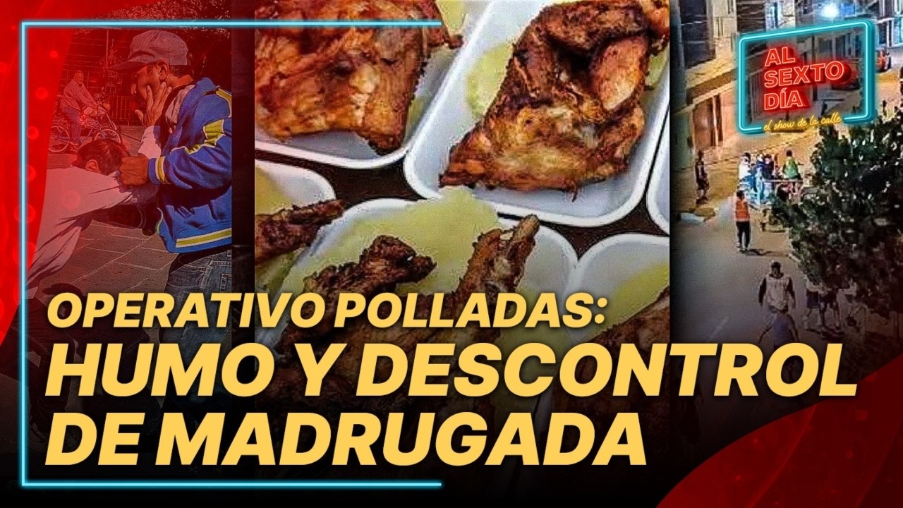Operativo polladas: humo y descontrol de madrugadas