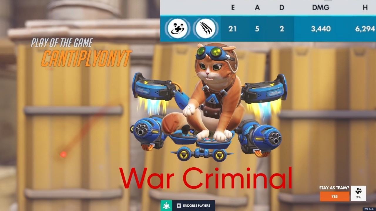 How To Become A War Criminal As A Cat | Overwatch