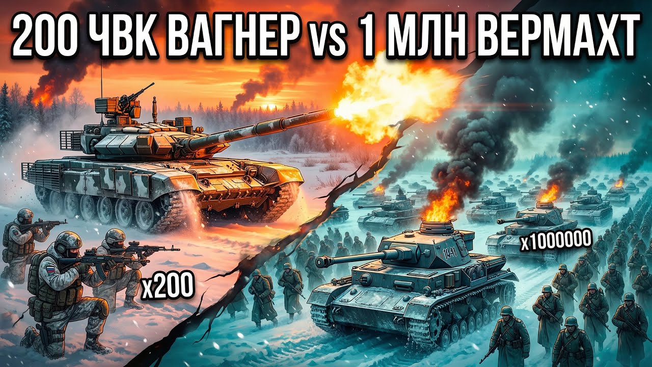 ЧТО ЕСЛИ ЧВК Вагнер попала в оборону Москвы 1941? | 200 бойцов vs 1 млн Вермахт