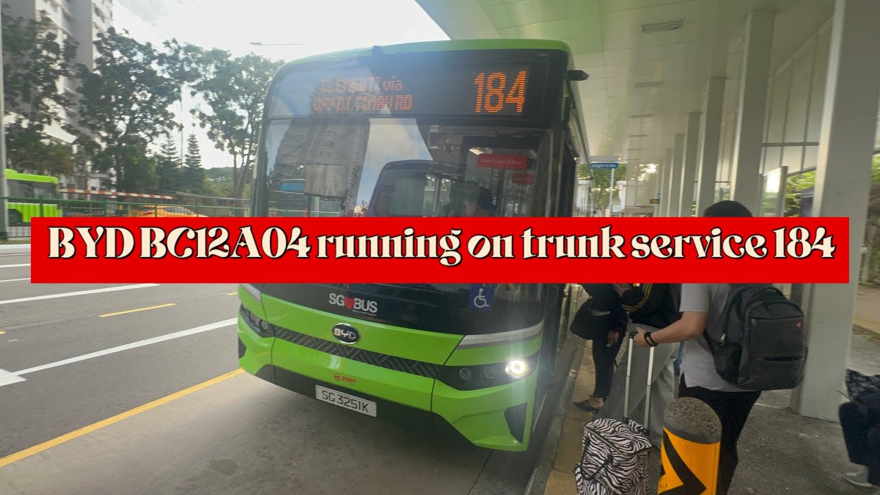 SG3251K On Trunk Service 184 | SMRT BYD BC12A04 | Bus Joyrides Episode 34