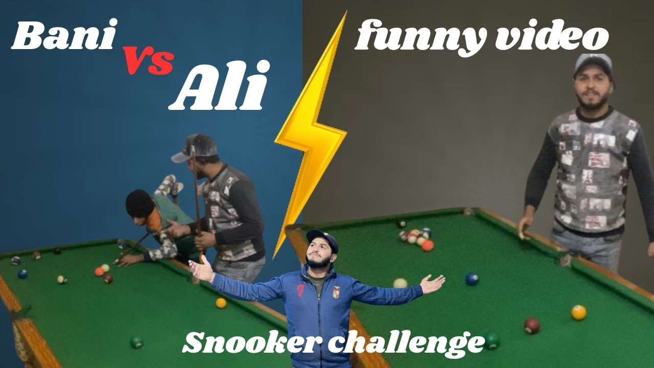 Snooker challenge.Ali vs Bani snooker challenge.funny video
