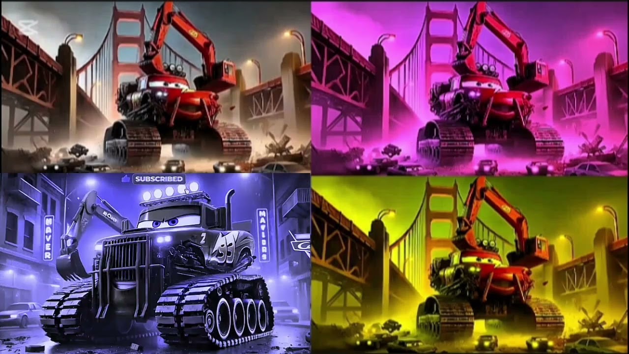 😱 McQueen as Giant Machine | Cars AI Edit