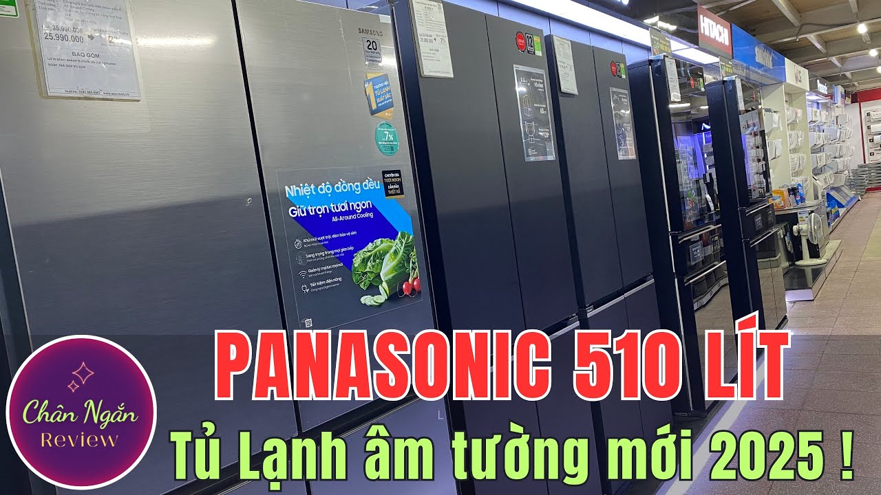 Tủ lạnh Panasonic 510 lít NR-X561GB-VN và NR-X561BK-VN âm tường mới 2025 | Chân Ngắn RV