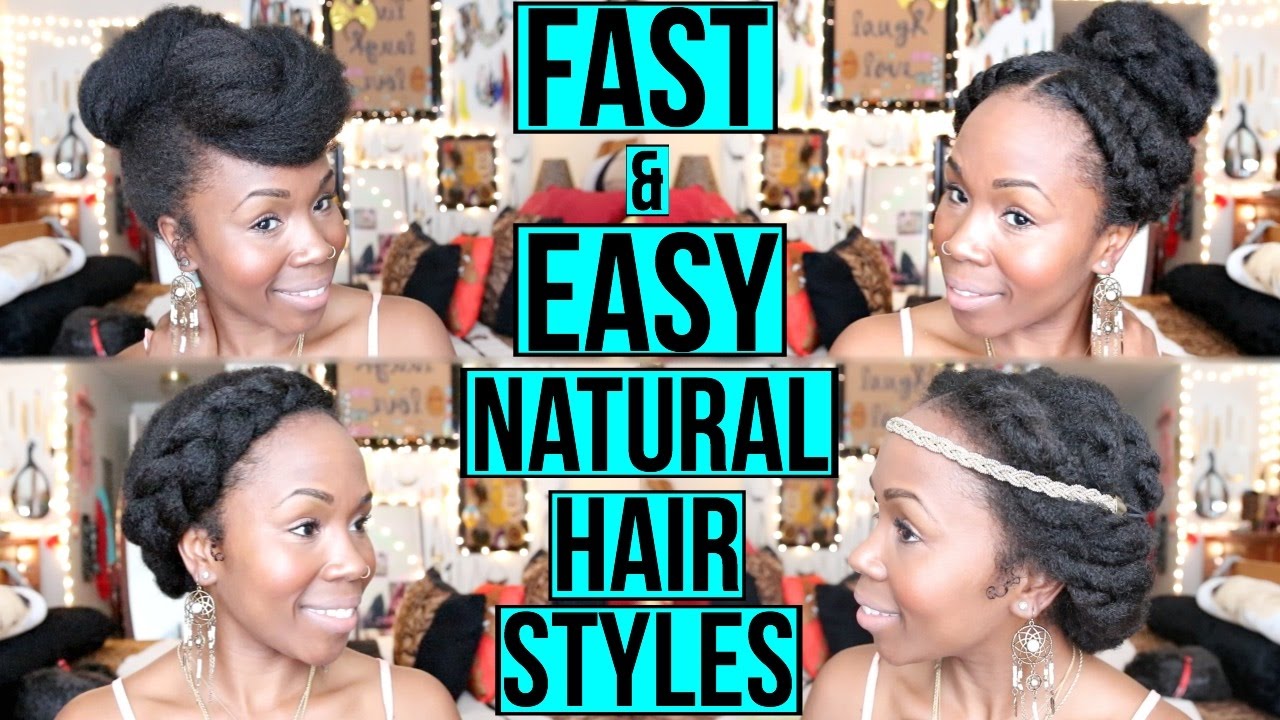 FAST & EASY Protective NATURAL HAIR Styles For WORK, SCHOOL, DATE NIGHT & EVERYDAY