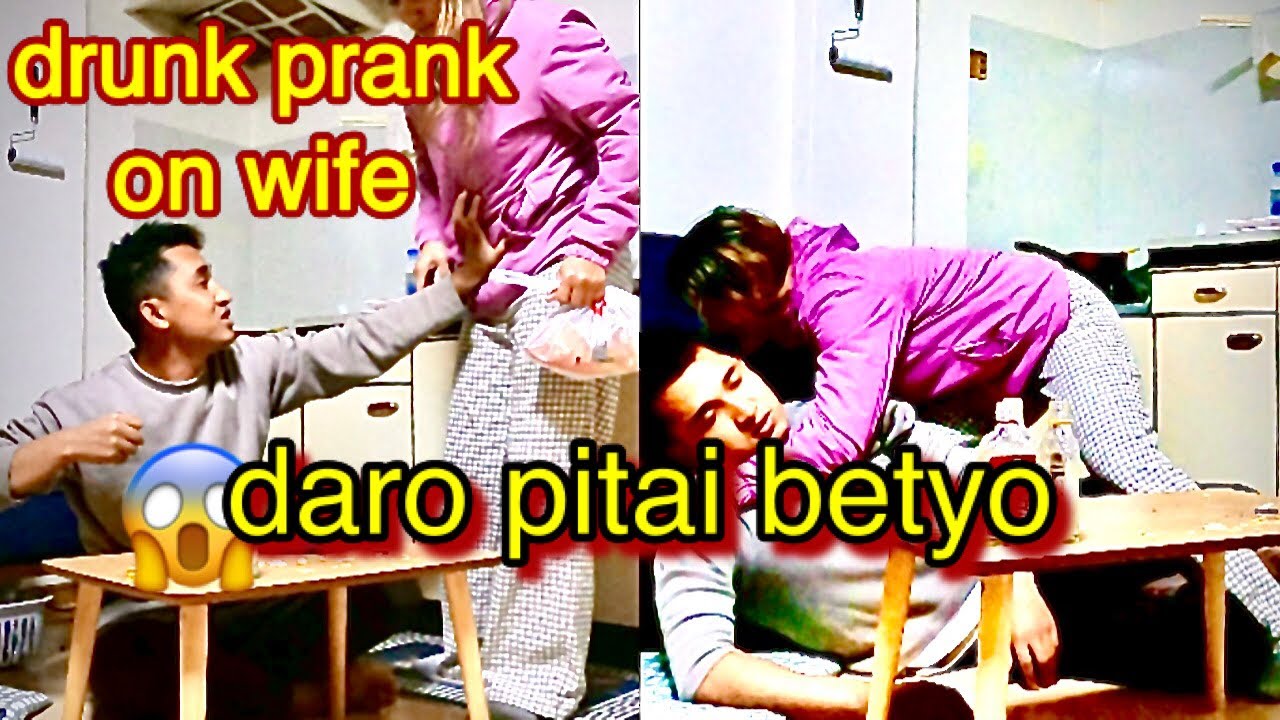Drunk prank on wife 😱